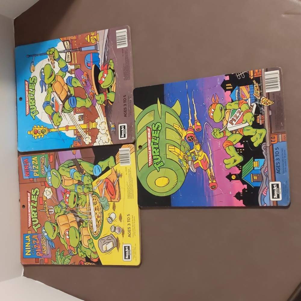 1990 teenage mutant ninja turtles puzzles by rose art